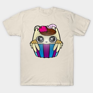 Cute Baby Owl Cupcake T-Shirt